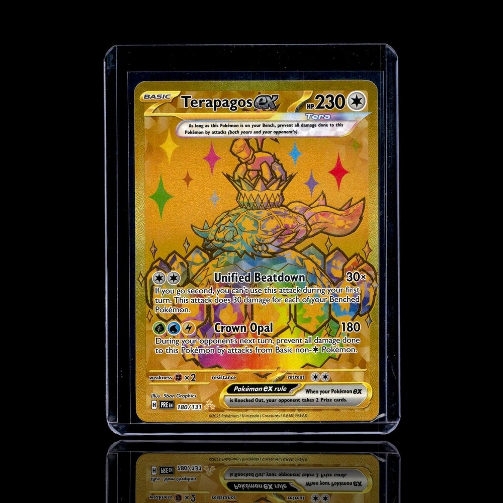 A pulled Ultra Rare card