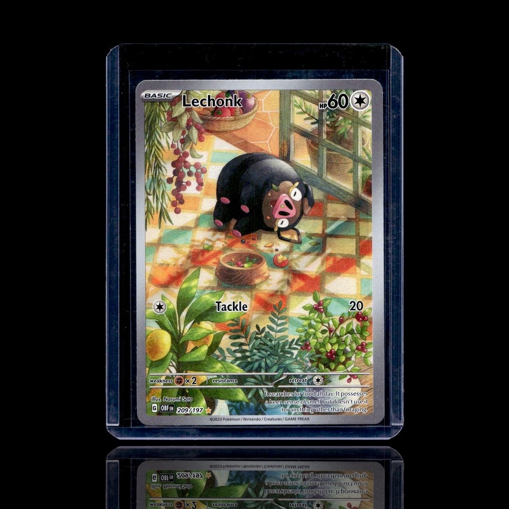 A pulled Ultra Rare card