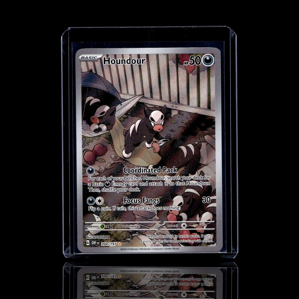 A pulled Rare card
